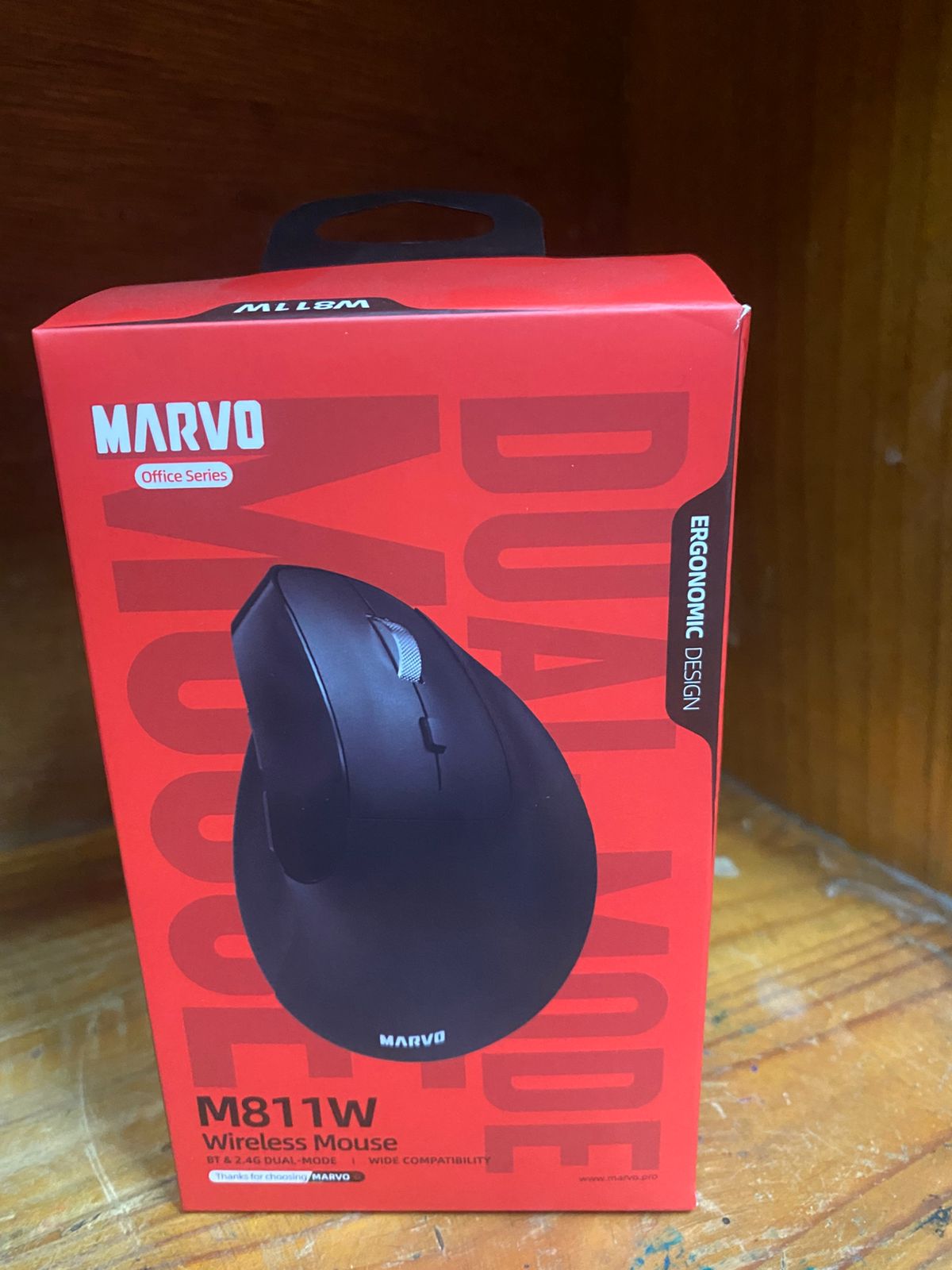 MOUSE ERGONOMICO MARVO M811W WIFI + BT BATERIA RECARGABLE